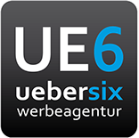 Das neue Logo der Fullservice Werbeagentur Uebersix aus Klagenfurt